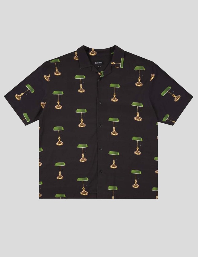 Camisa BRONZE 56K bankers lamp raion shirt black